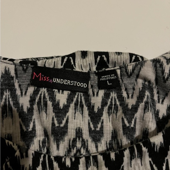 Girls maxi dress by Miss Understood, black and white pattern, size Large. - Picture 4 of 4